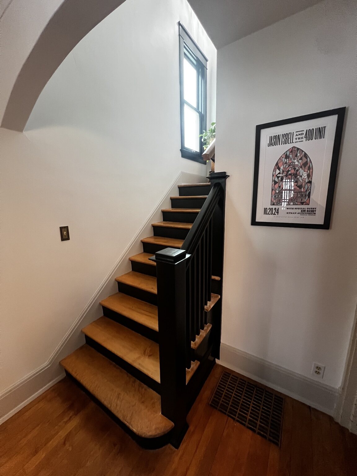 Painted stair faces and risers from a separate stairway project